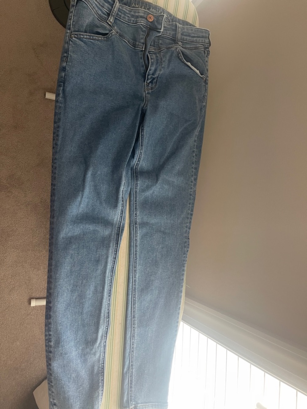 American Eagle Outfitters Light Blue Stretch Skinny Jeans